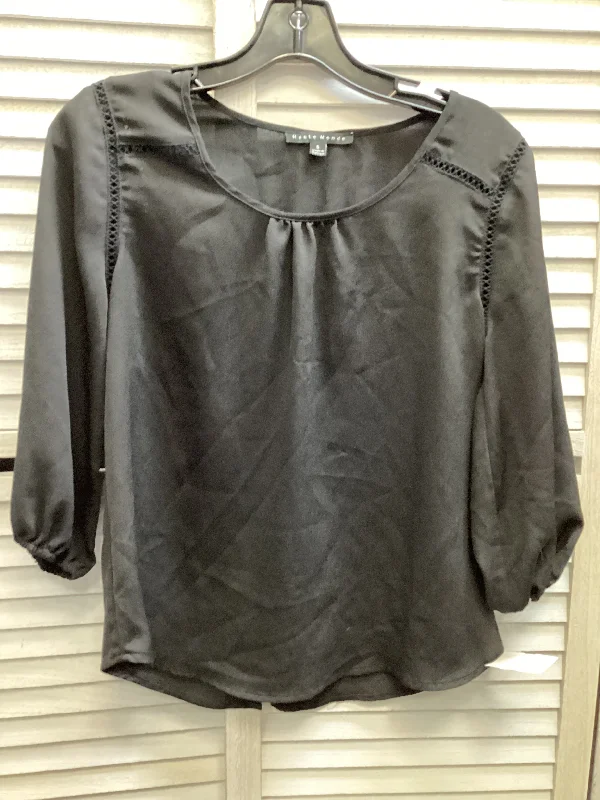 Top Long Sleeve By Haute Monde In Black, Size: S