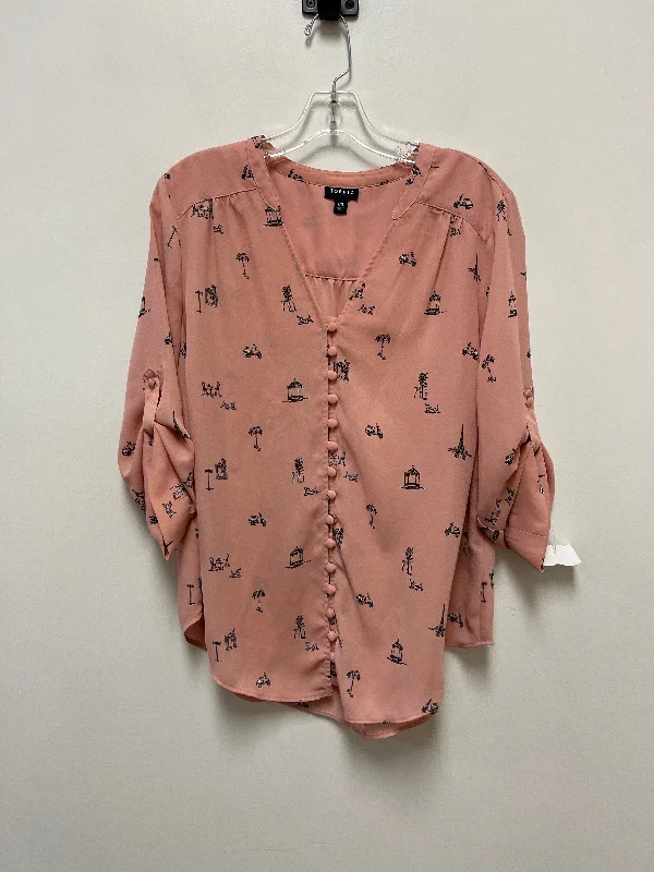 Top Long Sleeve By Torrid In Pink, Size: L